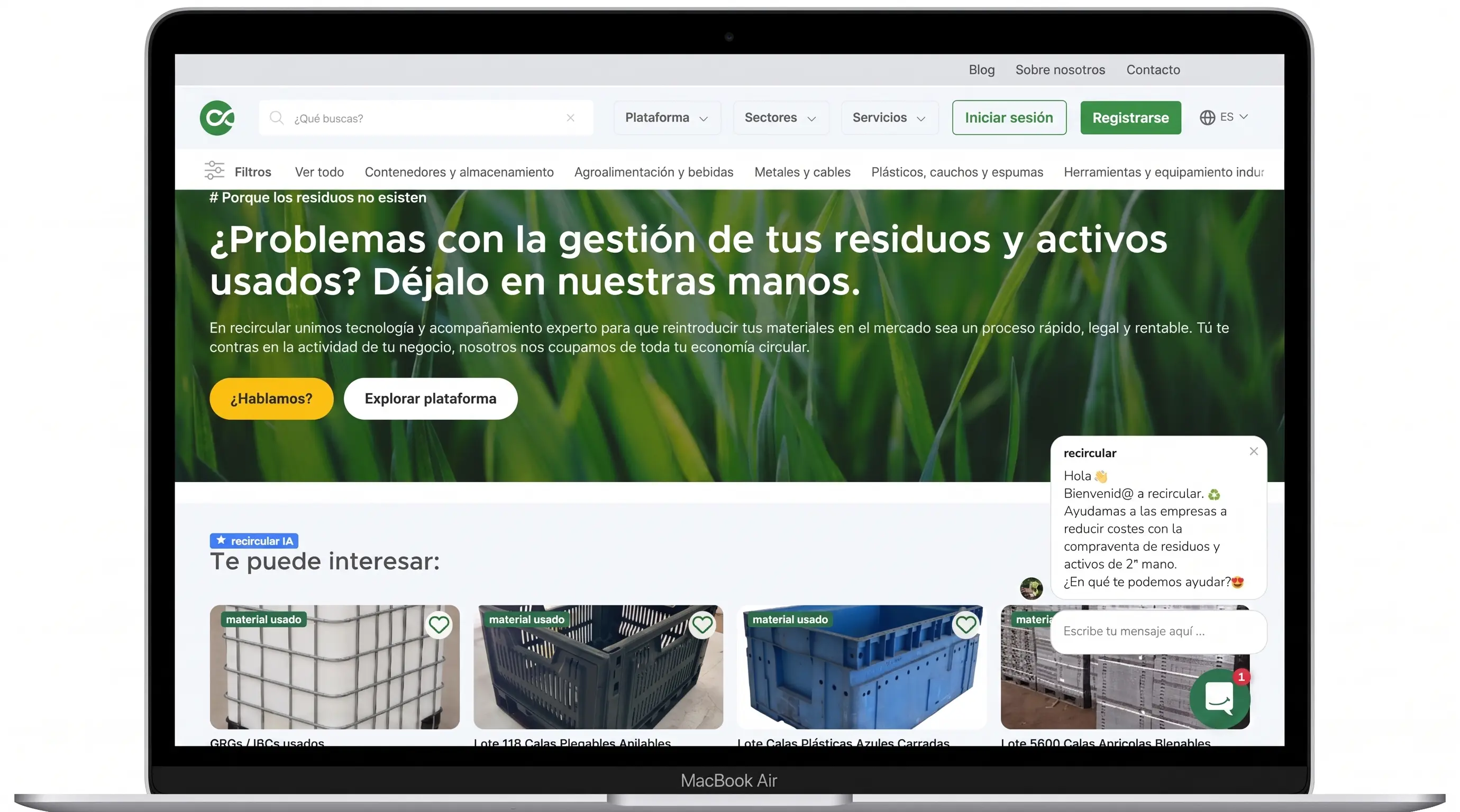 Plataforma recircular